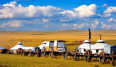 Mongolia nomadic caravan 