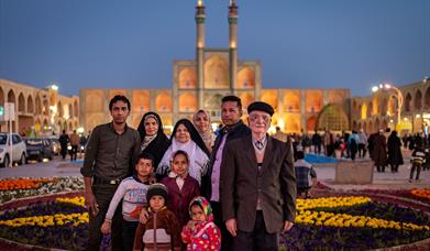 Tourist family in Iran