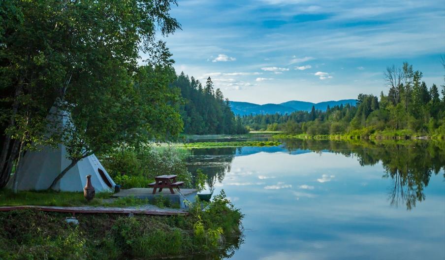 Glamping in a natural rural setting