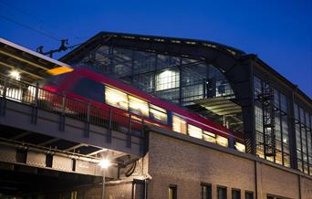 Train travel at night