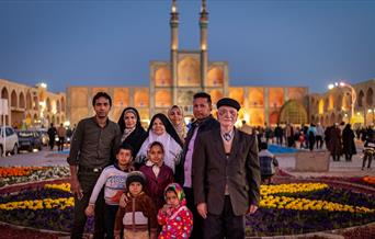 Tourist family in Iran