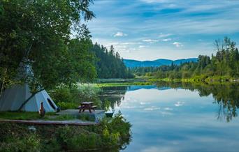 Glamping in a natural rural setting