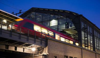 Train travel at night