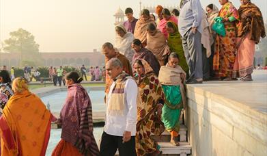 Indian families at the Taj Mahal, India