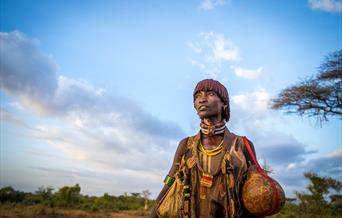 Traditionally dressed Hamer woman in Ethiopia’s South Omo region used to as part of Ethiopia’s marketing materials.