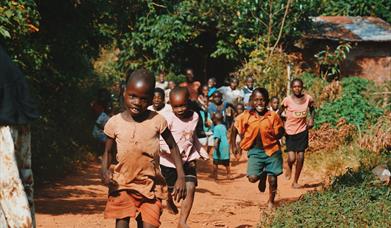 African Children Playing in Village