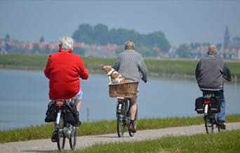 Baby Boomers cycling on holiday