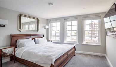 double bedroom at harper luxe apartment 