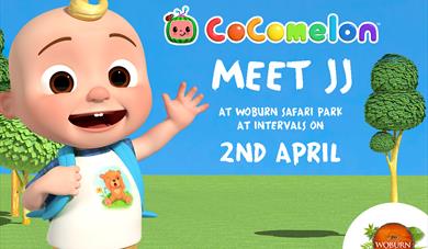 Meet JJ from CoComelon at Woburn Safari Park on 2nd April!