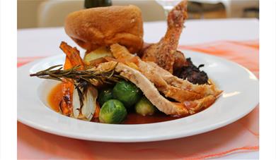 roast dinner at Jordans Mill