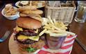 burger and chips meal
