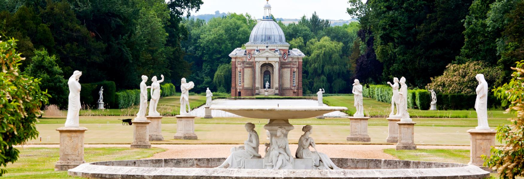 statues in a garden in bedfordshire