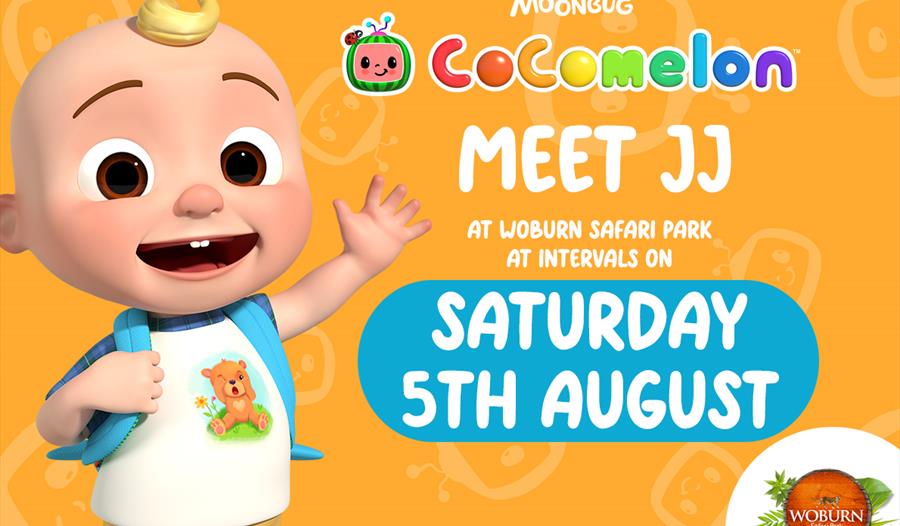 Meet JJ from CoComelon at Woburn Safari Park on Saturday 5th August!