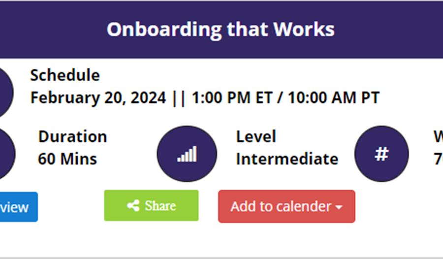 Onboarding that Works