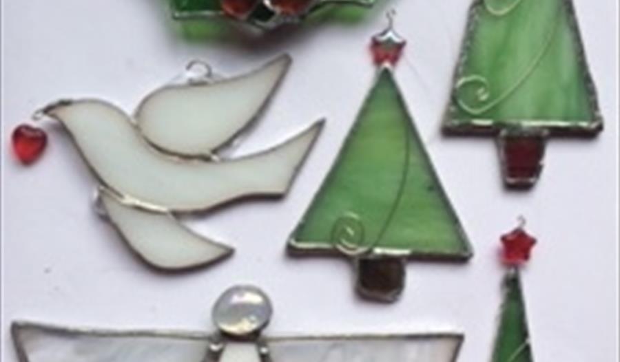 COPPER FOILED CHRISTMAS DECORATIONS
