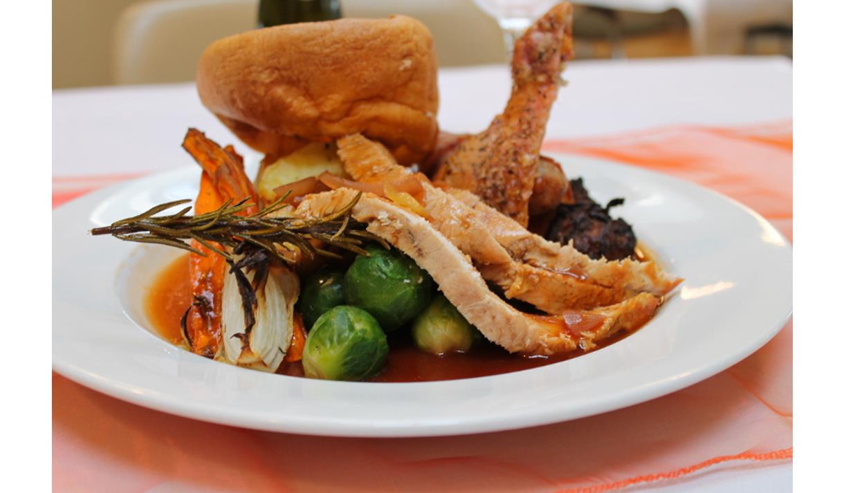 roast dinner at Jordans Mill