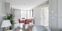 dining room at harper luxe apartments