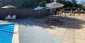 seating area at woburn lido