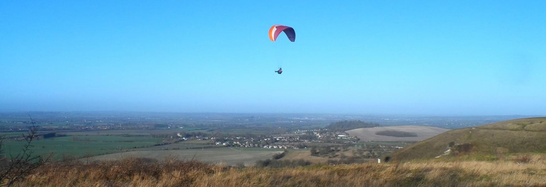 flying over dunstable downs