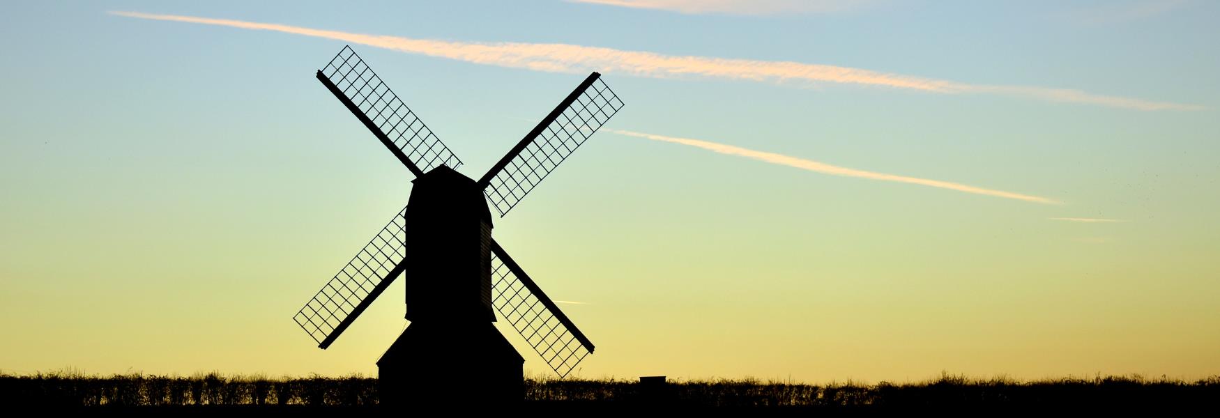 image shows a windmill