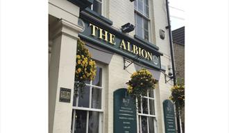 front of the albion pub