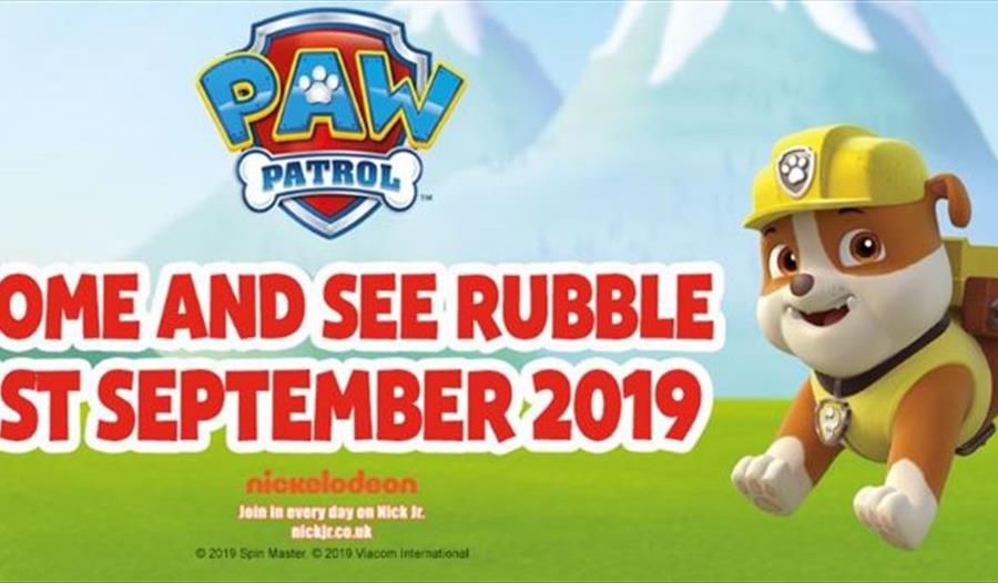 Meet Rubble from PAW Patrol on Sunday 1st September