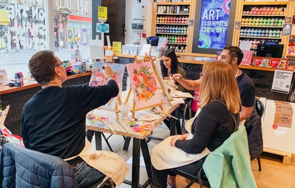 People Painting at Cass Art Birmingham