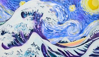 Starry Night over The Great Wave