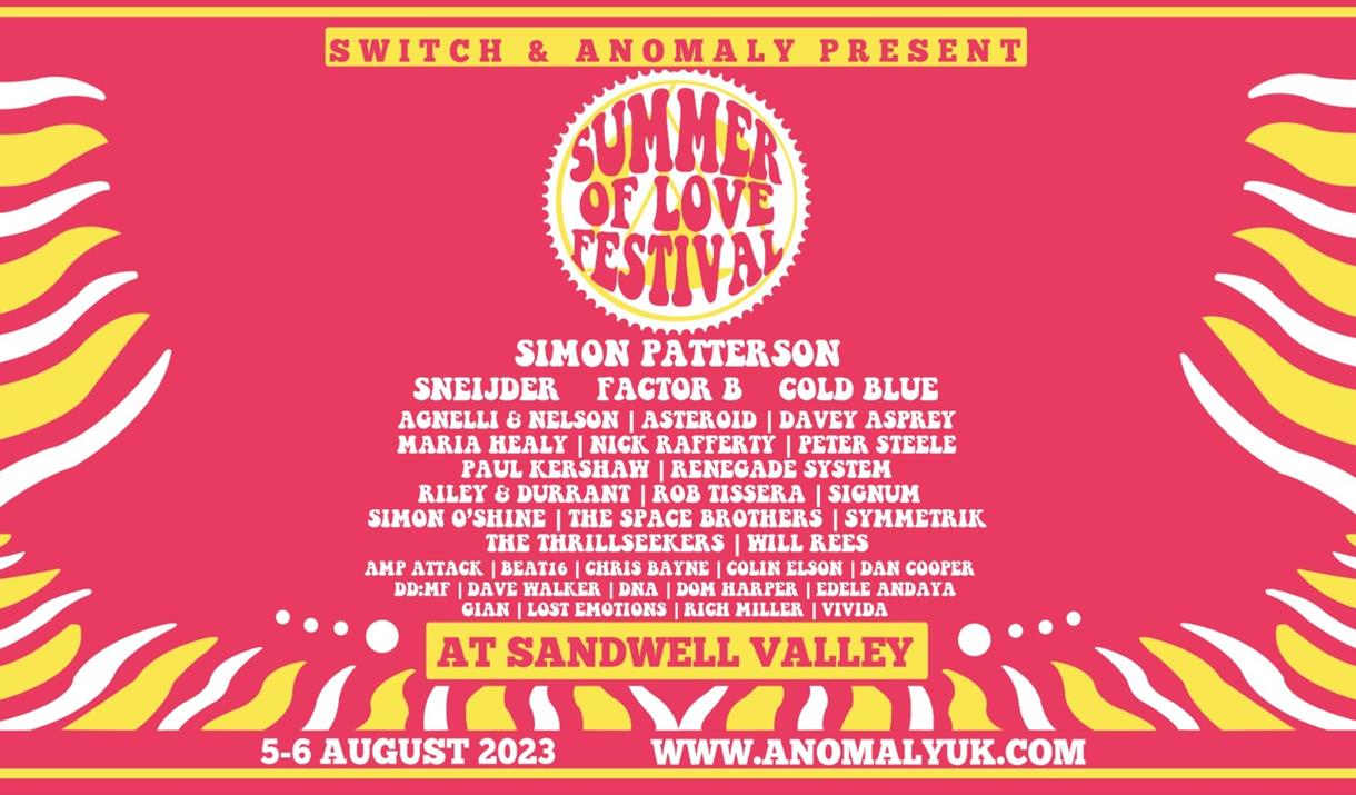 Anomaly Summer of Love Festival 2023 Visit Birmingham