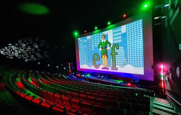 Elf on Auditorium screen