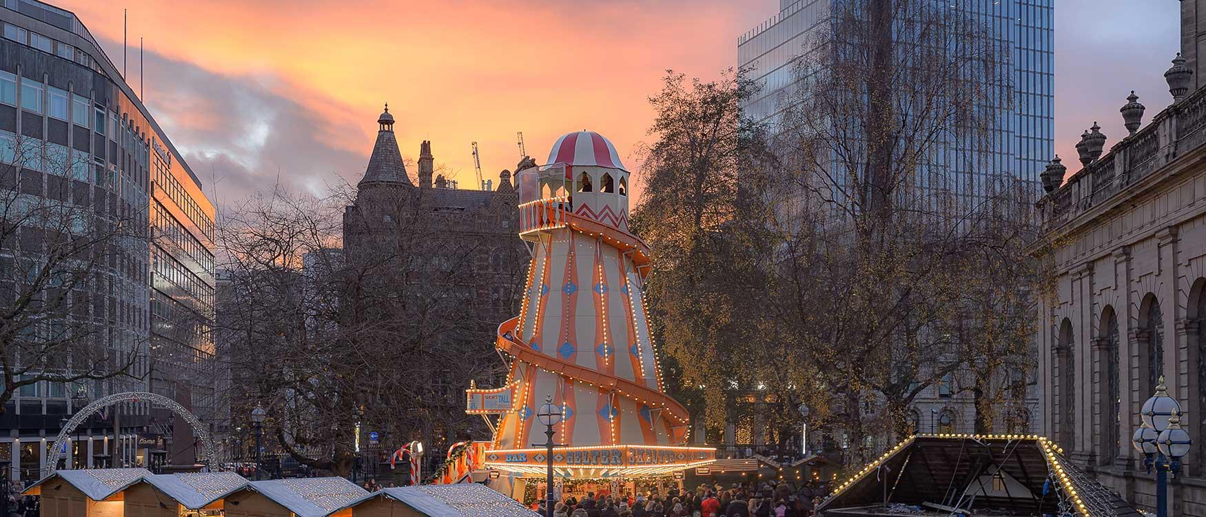 Christmas in Cathedral Square (AKA Pigeon Park) Until 18 December!