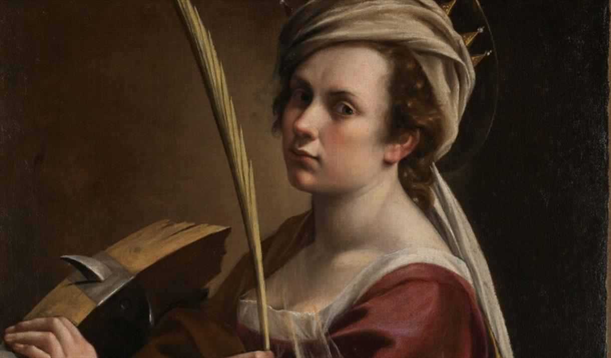 Artemisia Gentileschi, 1593 - 1654 or later. Self Portrait as Saint Catherine of Alexandria, about 1615-17. © The National Gallery, London