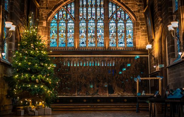 The Great Hall at Christmas time