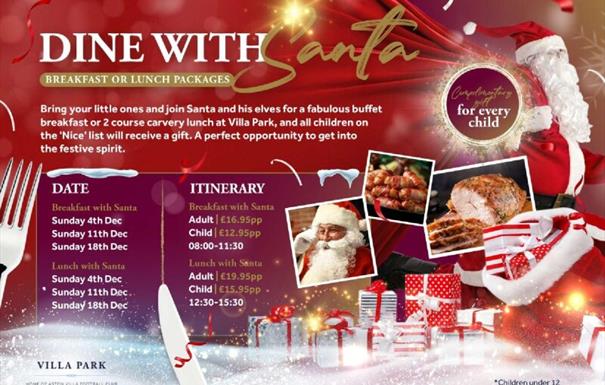 Aston Villa - Party in the Park - Dine with Santa Page Brochure