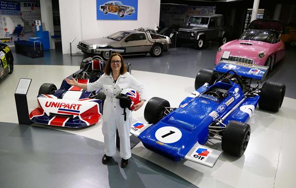 F1 cars and Museum's 'resident racing driver'