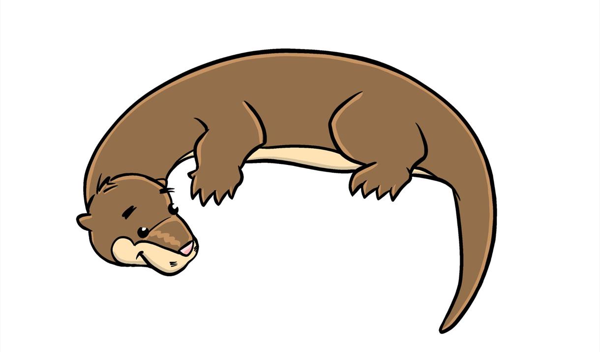 An otter lying down