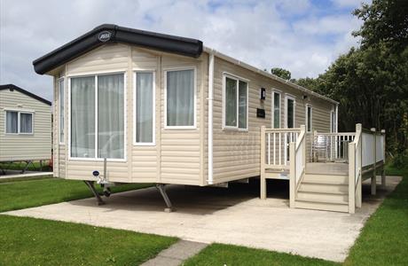 Static caravan at Knepps Farm