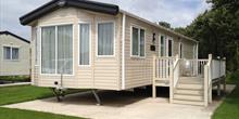 Static caravan at Knepps Farm