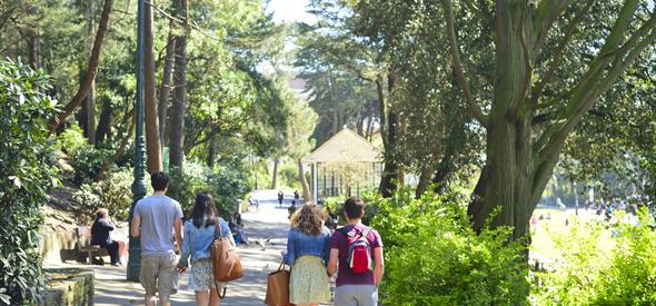 Bournemouth Lower Gardens People Walking through