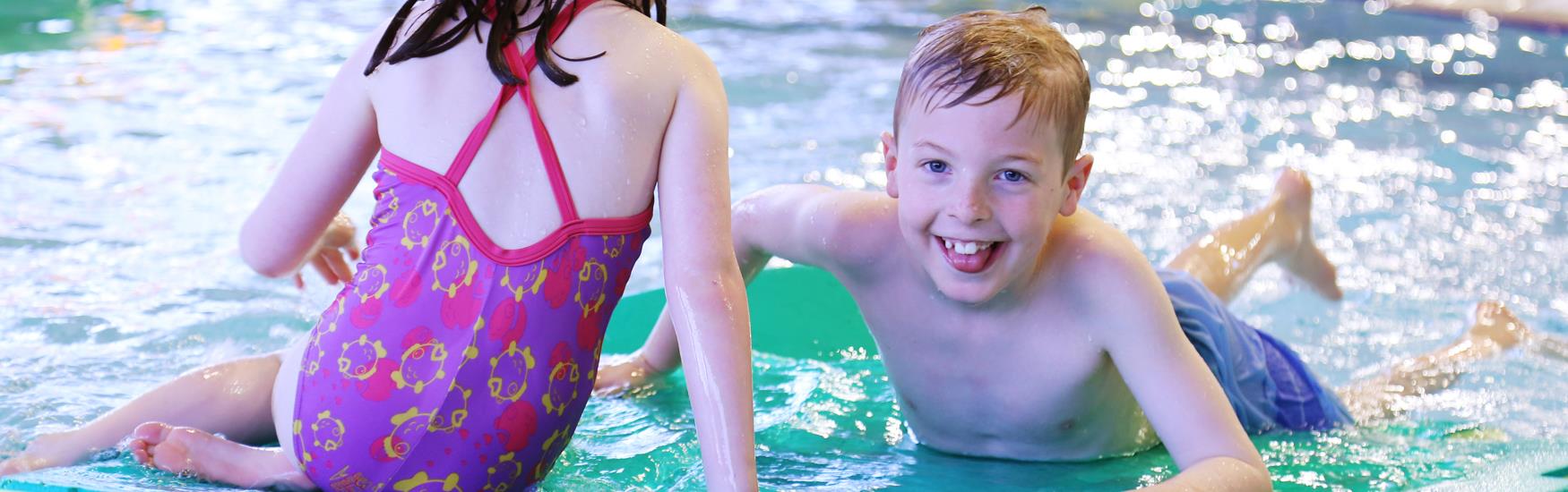 Children swimming in the pool at Littledown Leisure Centre