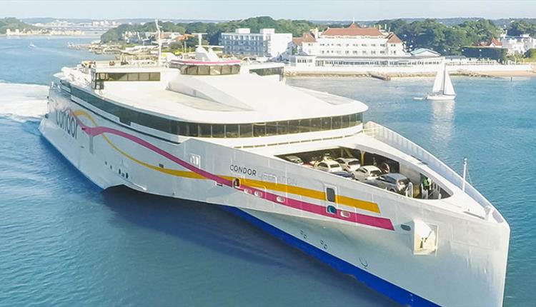 Ferry Sailing through Harbour