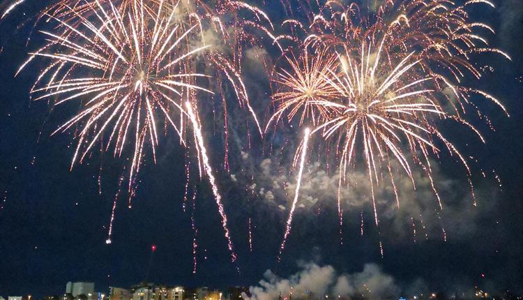 Fireworks in Poole quay