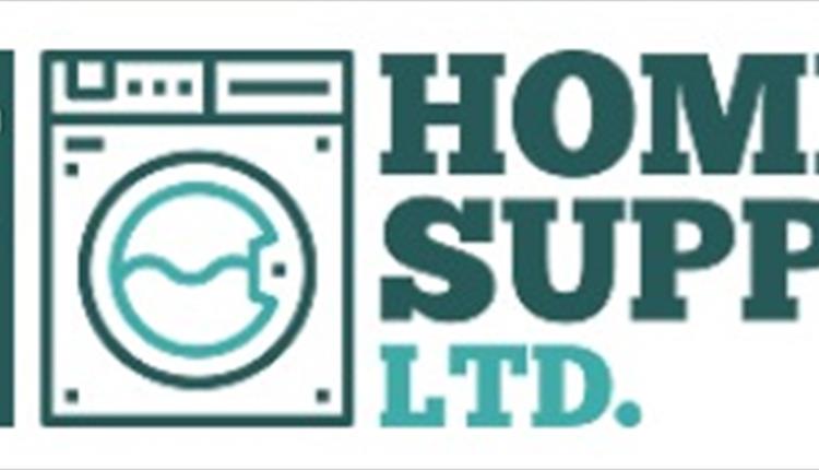 Home Support LTD green and white text with logo of a dripping pipe next to a washing machine