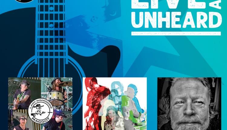 Live and Unheard poster with images of the three performers