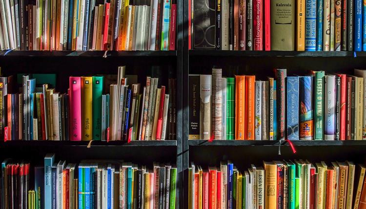 Books on a bookshelf