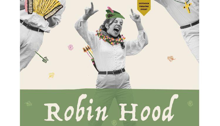 Robin hood graphic poster of kid celebrating