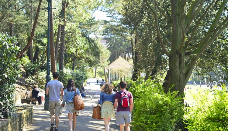 Bournemouth Lower Gardens People Walking through