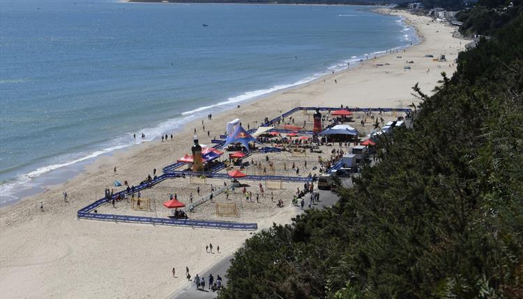 Poole bay area in the summer