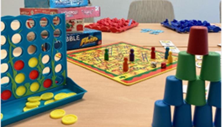 Bright and colourful games ready to be played.