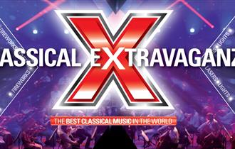The concert title is written in bold font in front of a large X